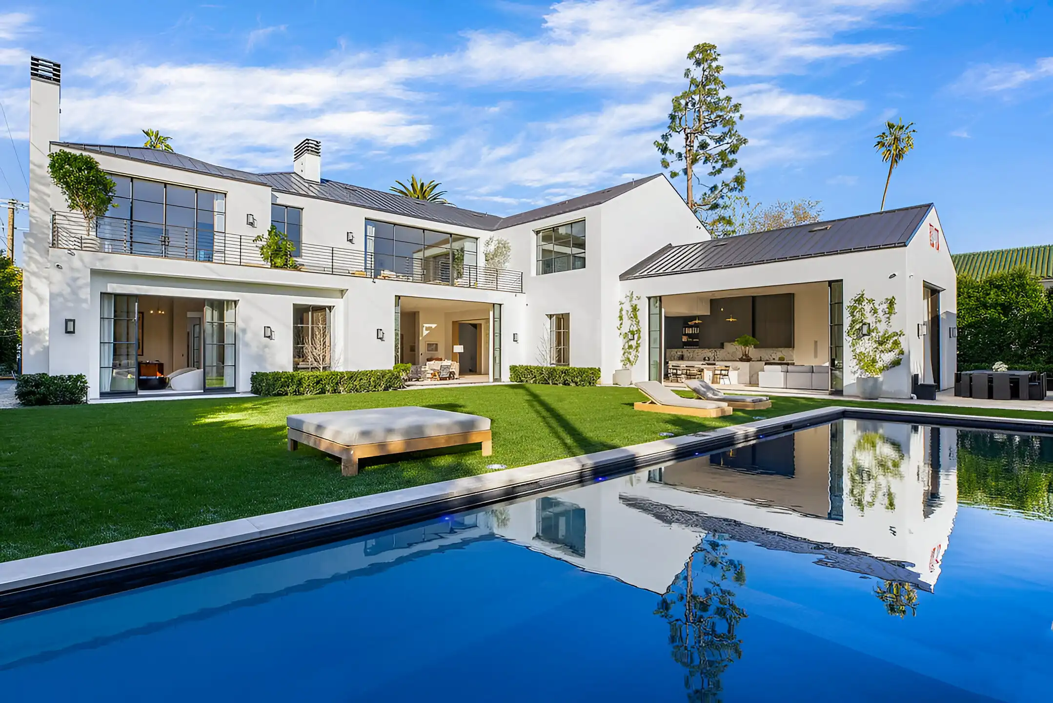 Home exterior back Ravello Escrow - Beverly Hills